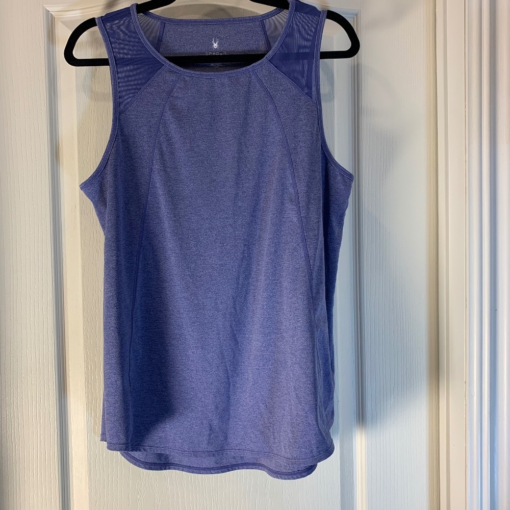 Spider Active Men’s Tank Top – XL‎ – Blue Speckled – Performance Fabric